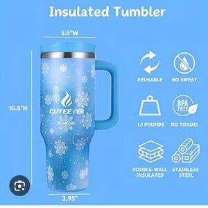 Cuteever Stainless Steel Blue Insulated Tumbler